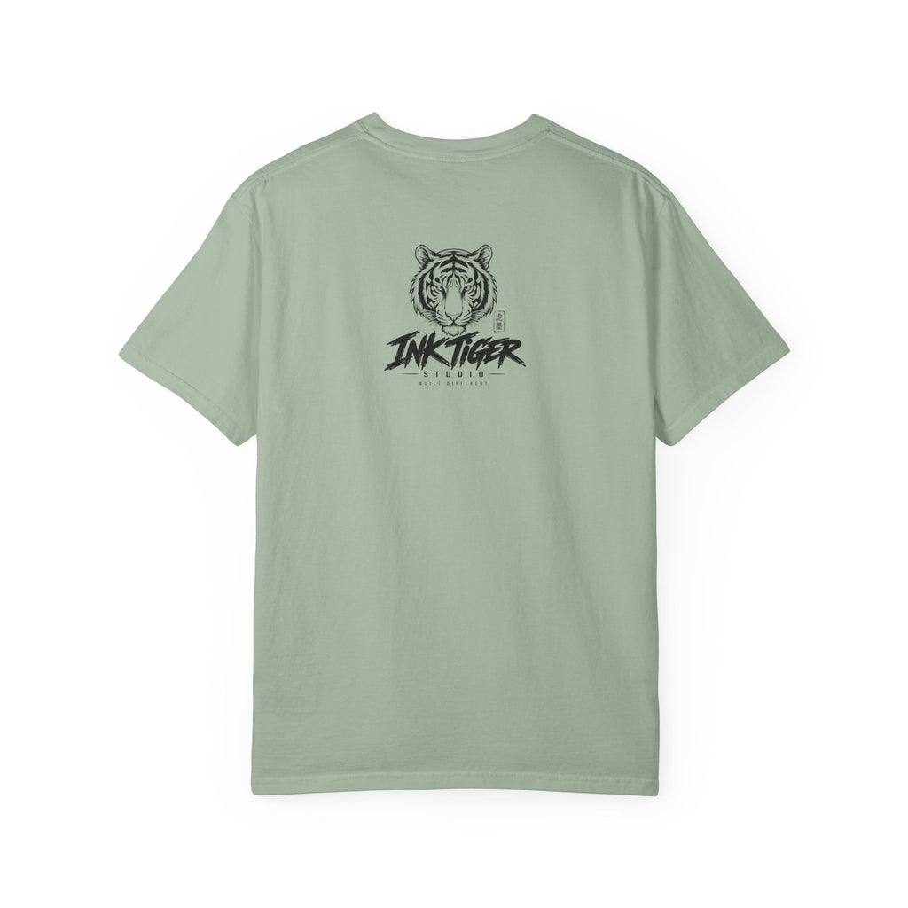 Tattooed Samurai Cat T-Shirt — Ink Tiger Graphic Tee