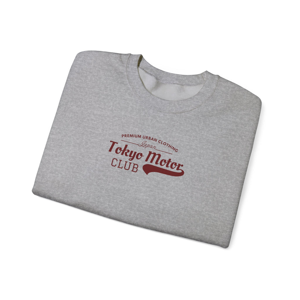 Tokyo Motor Club Crewneck Sweatshirt — Vintage Motorcycle Rider Graphic