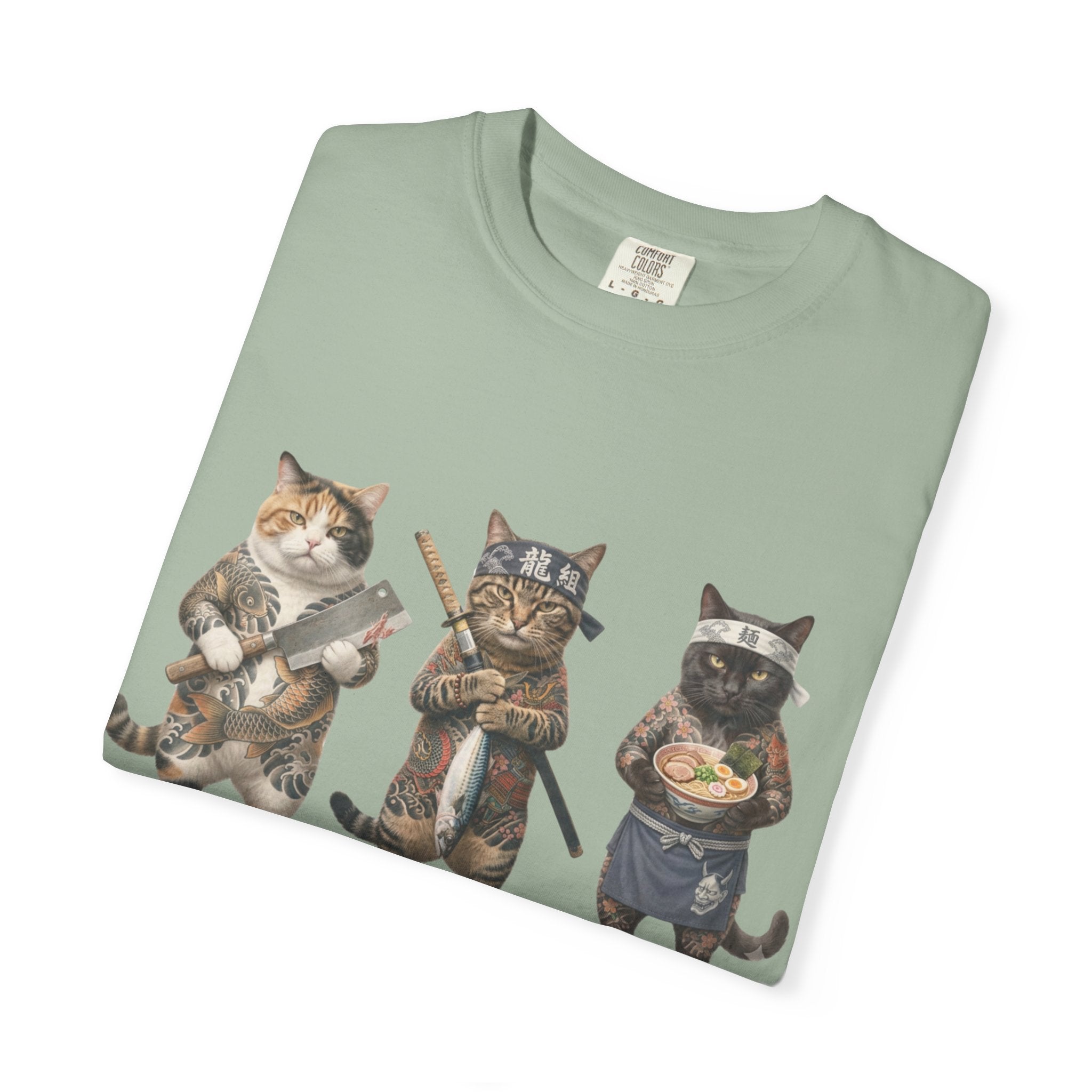 Cat Gang T-Shirt — Trio of Cats Illustration Tee