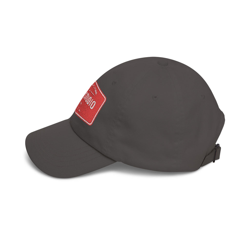 Tiger Studio Vintage Patch Dad Cap — Retro Red Logo Baseball Hat