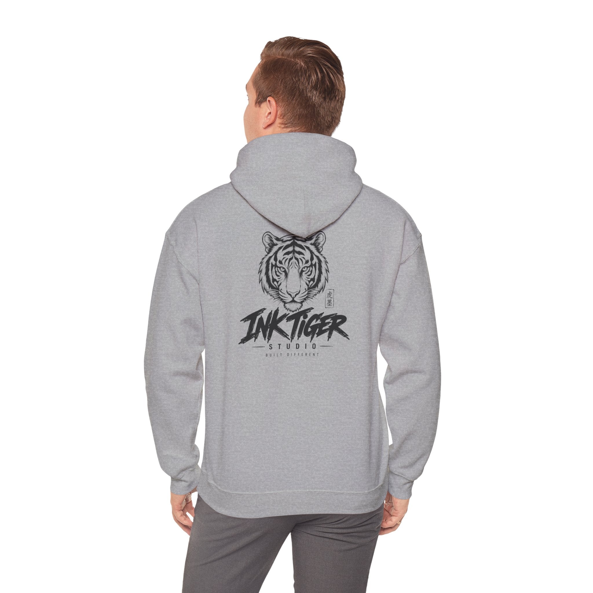 Ink Tiger Studio Hoodie — Tiger Head Graphic Streetwear Sweatshirt