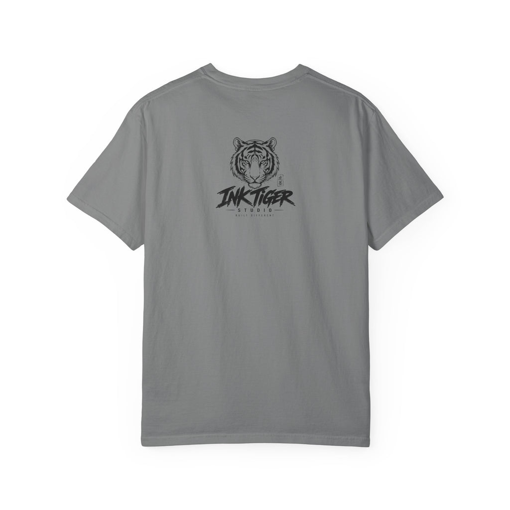 Tattooed Samurai Cat T-Shirt — Ink Tiger Graphic Tee