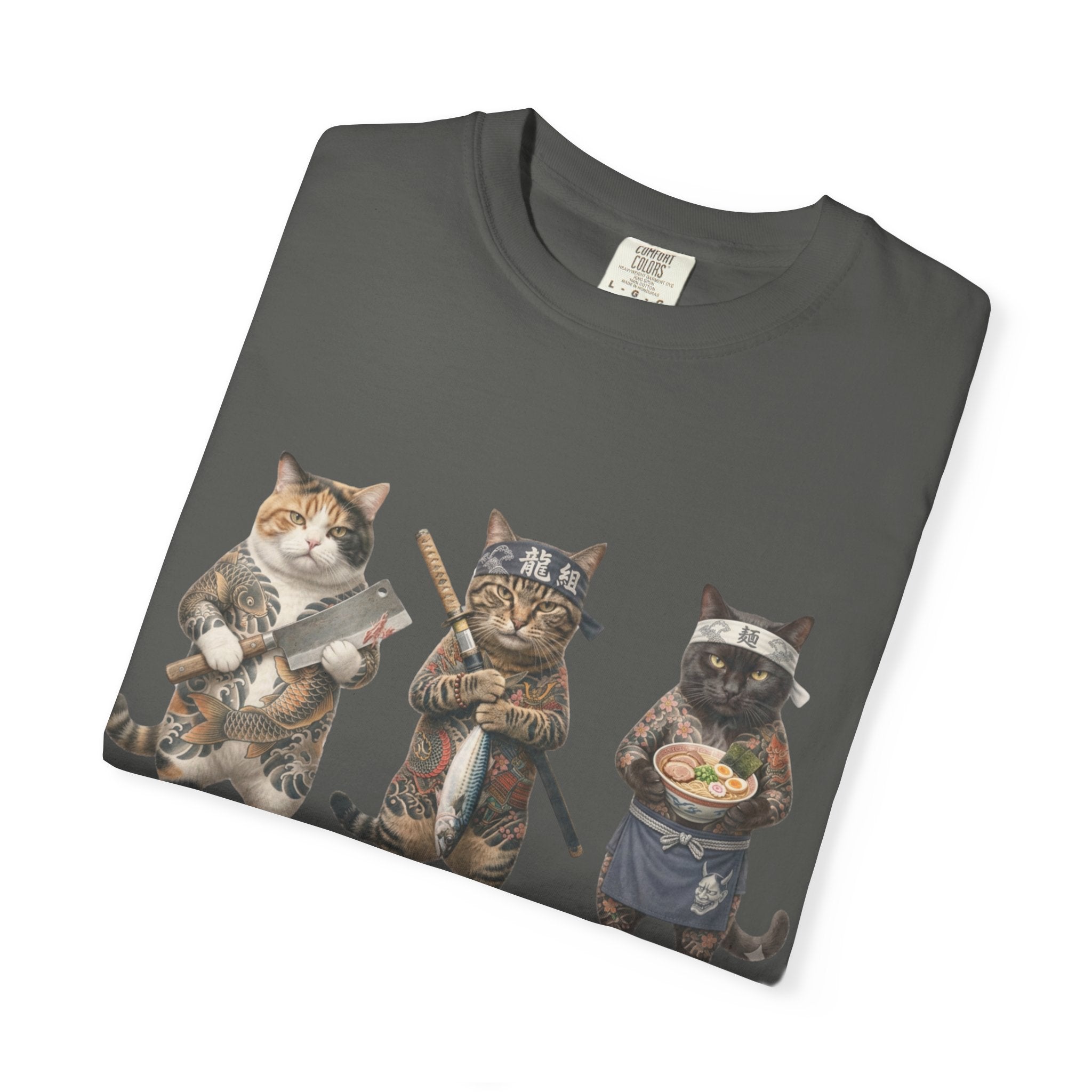 Cat Gang T-Shirt — Trio of Cats Illustration Tee