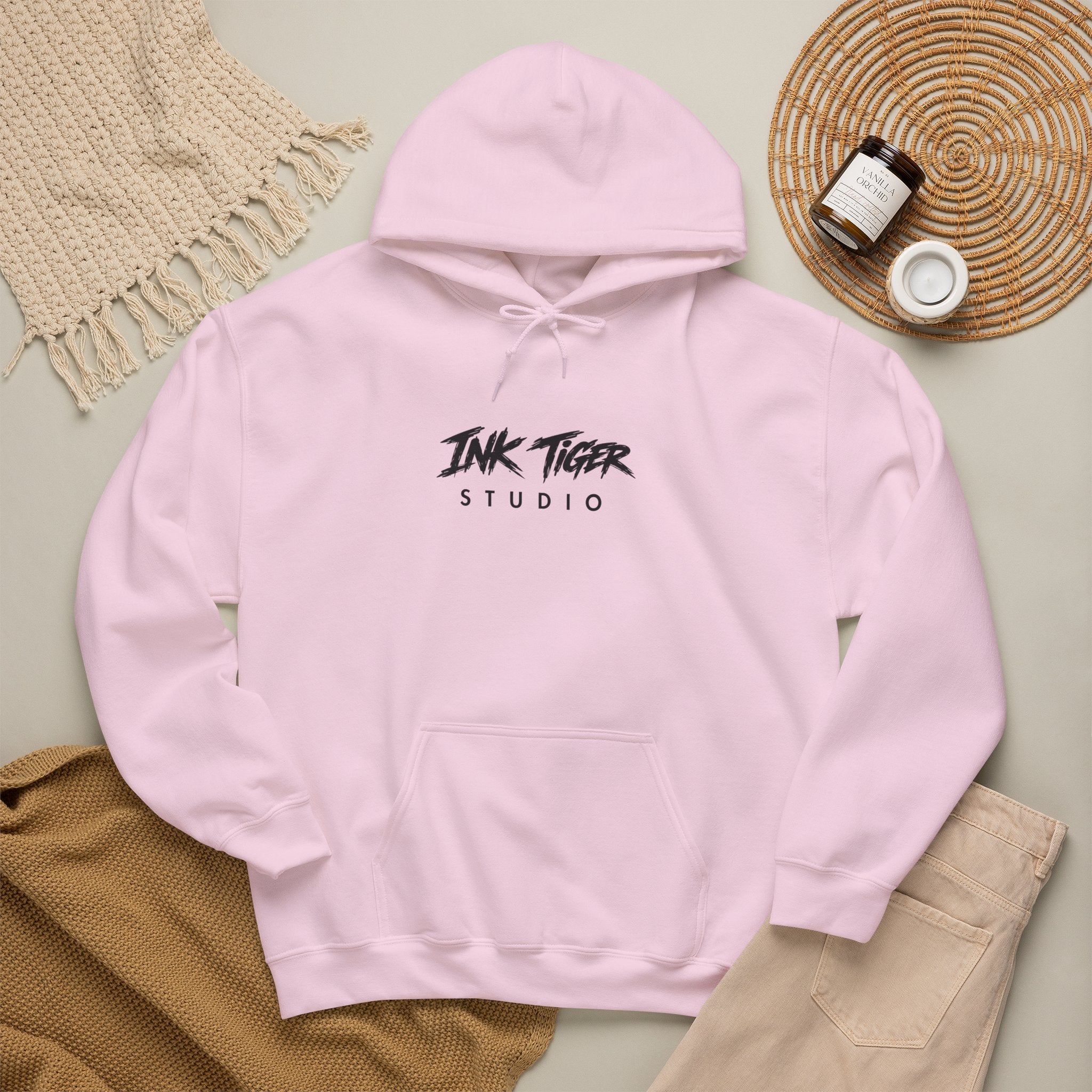 Ink Tiger Studio Hoodie — Tiger Head Graphic Streetwear Sweatshirt