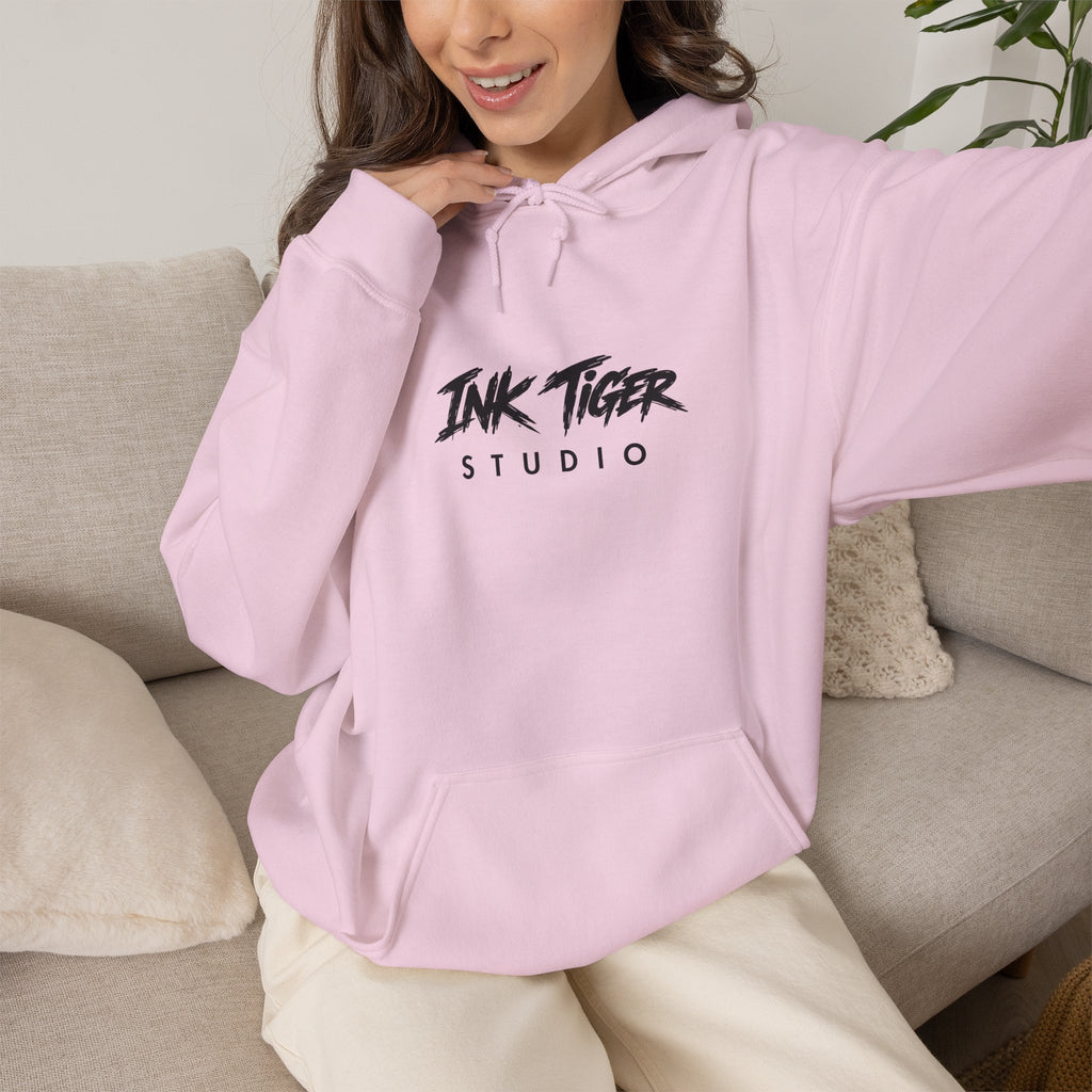 Ink Tiger Studio Hoodie — Tiger Head Graphic Streetwear Sweatshirt