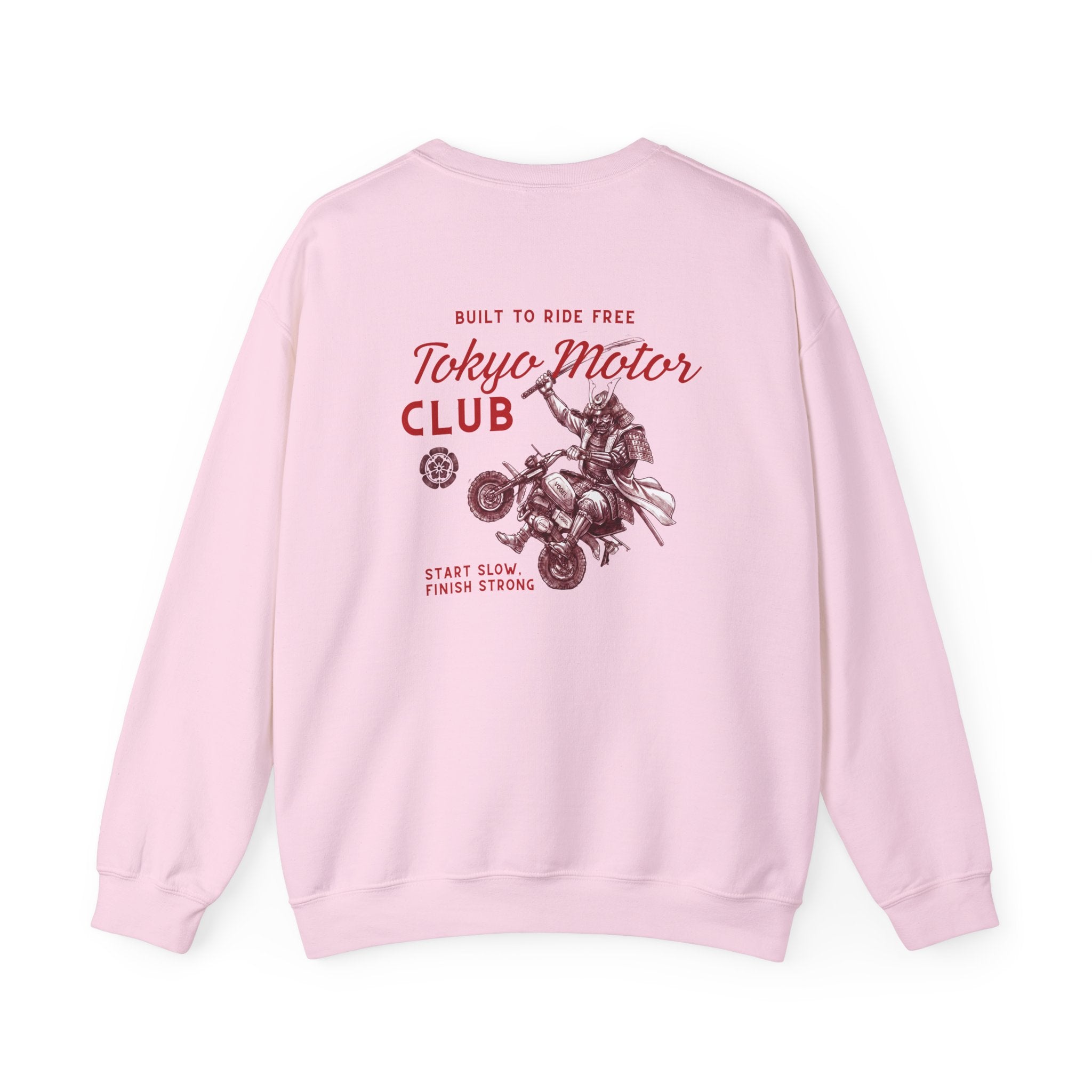 Tokyo Motor Club Crewneck Sweatshirt — Vintage Motorcycle Rider Graphic