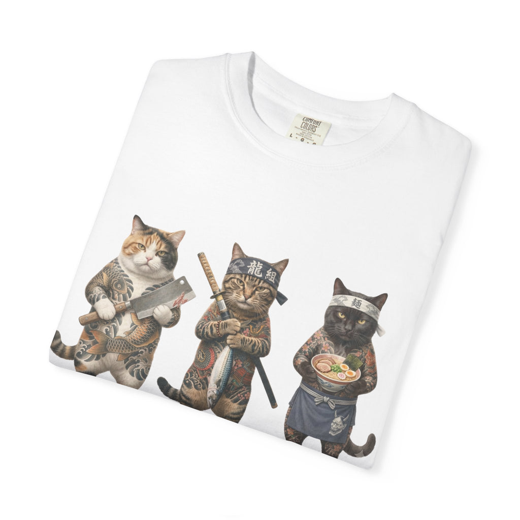 Cat Gang T-Shirt — Trio of Cats Illustration Tee