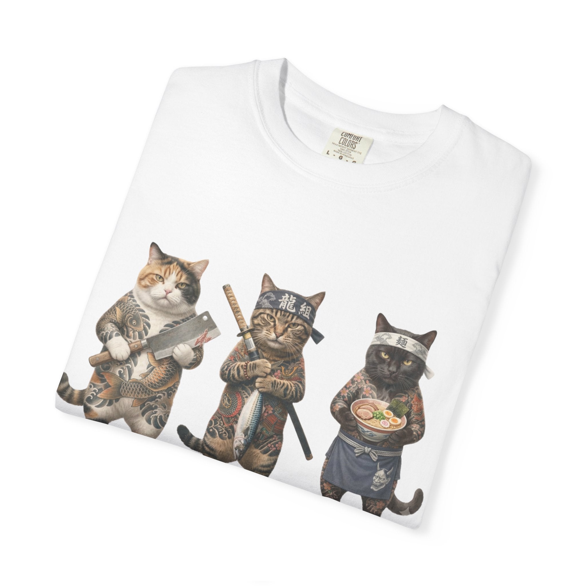 Cat Gang T-Shirt — Trio of Cats Illustration Tee
