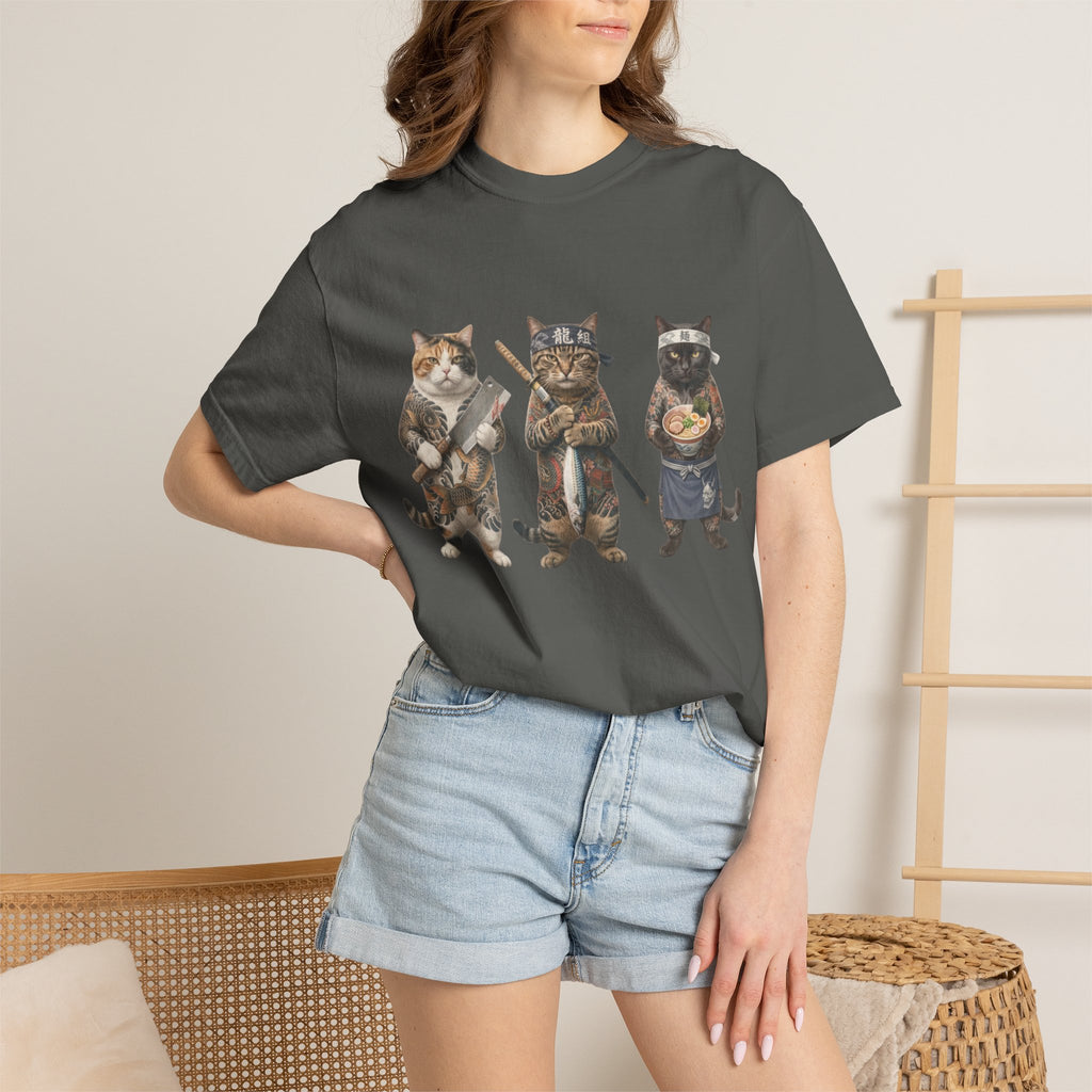 Cat Gang T-Shirt — Trio of Cats Illustration Tee