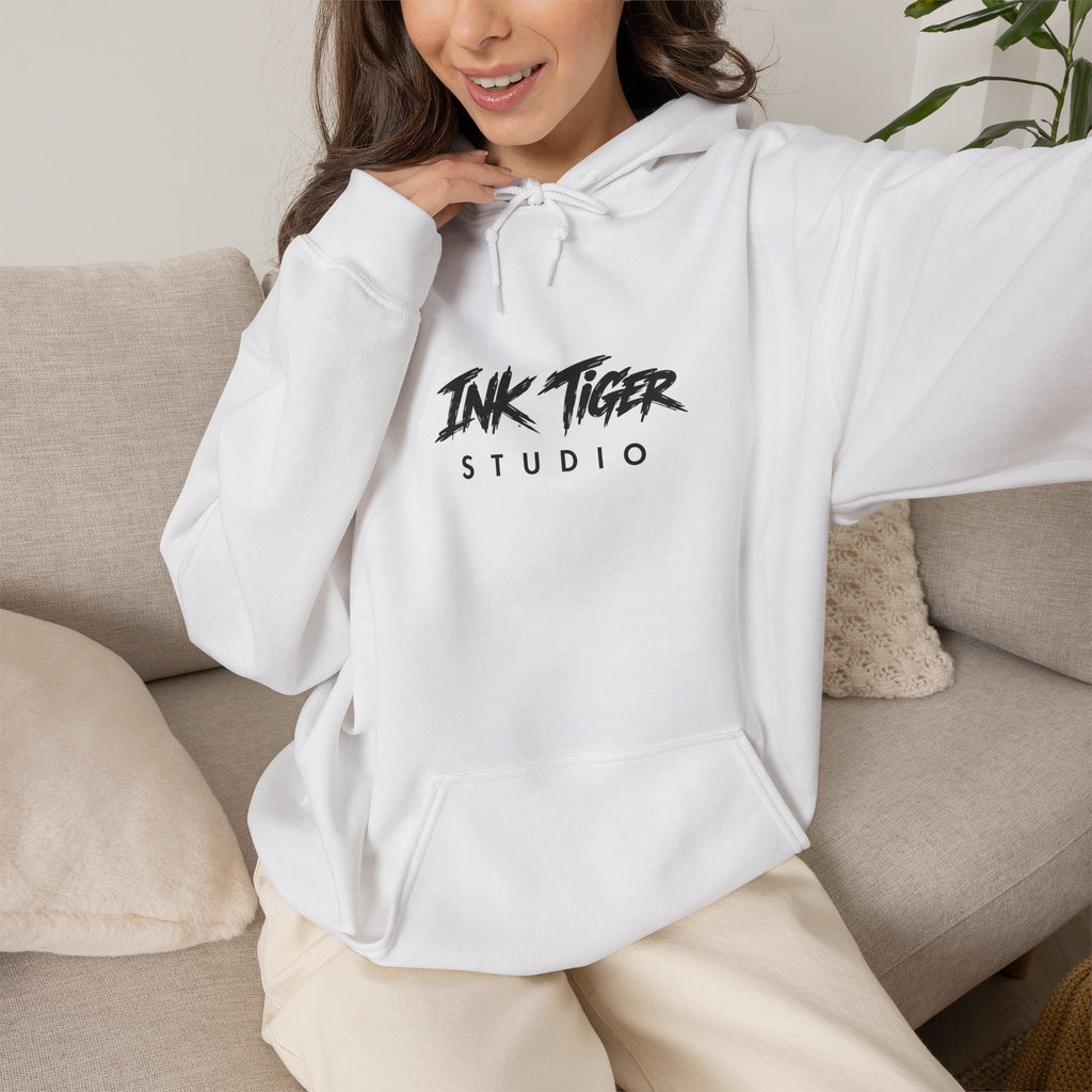 Ink Tiger Studio Hoodie — Tiger Head Graphic Streetwear Sweatshirt