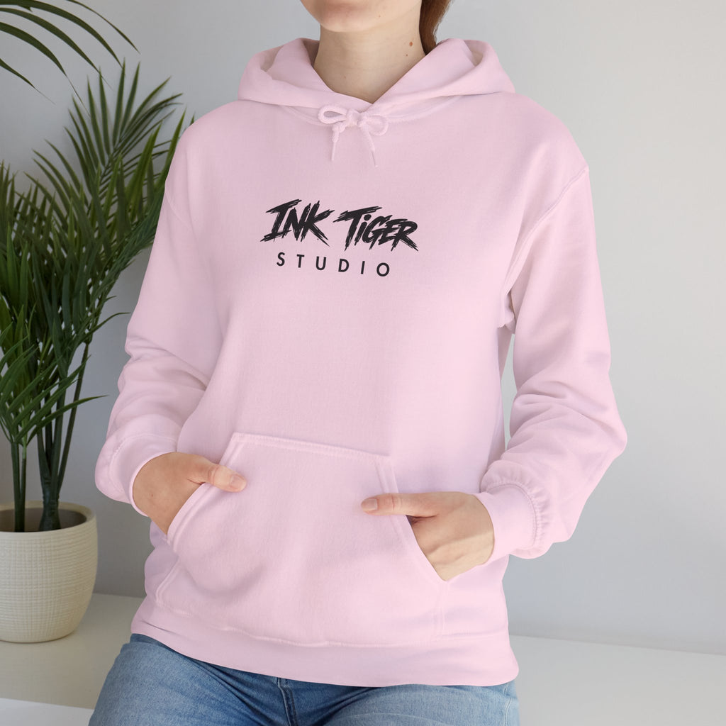Ink Tiger Studio Hoodie — Tiger Head Graphic Streetwear Sweatshirt