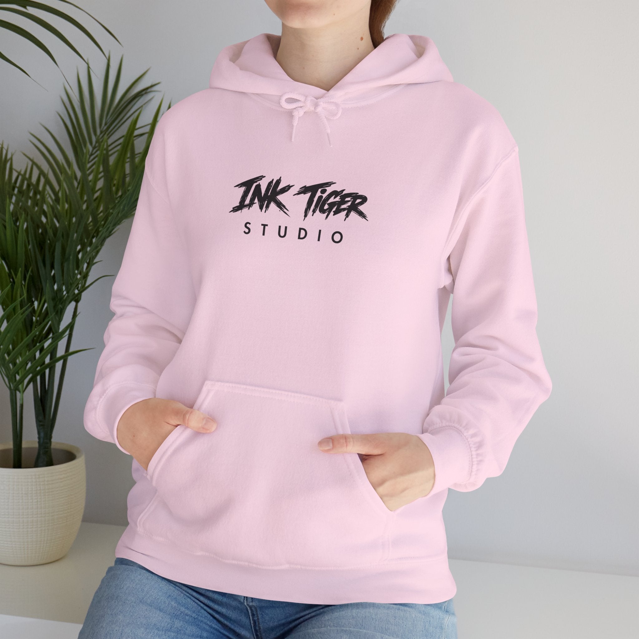 Ink Tiger Studio Hoodie — Tiger Head Graphic Streetwear Sweatshirt