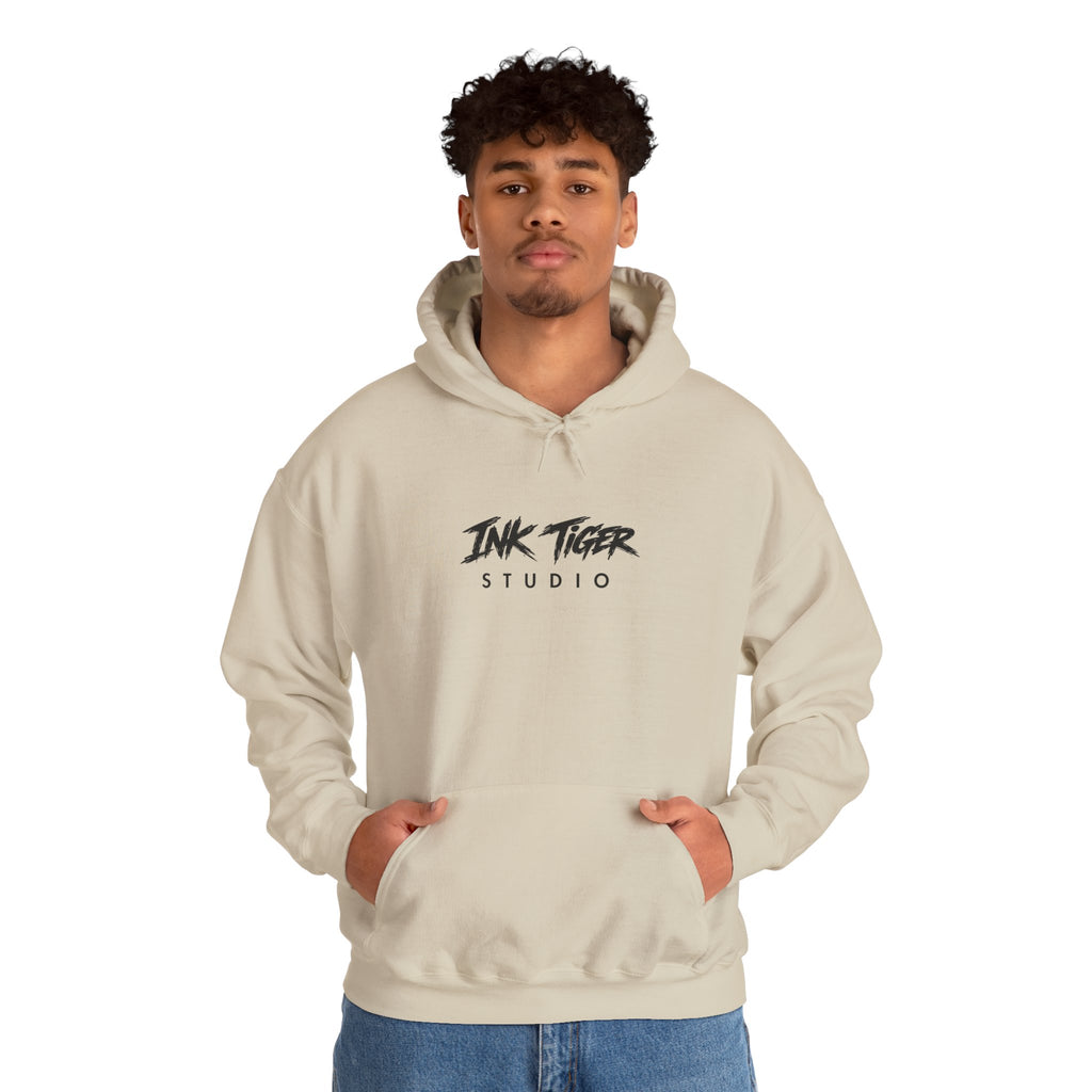 Ink Tiger Studio Hoodie — Tiger Head Graphic Streetwear Sweatshirt