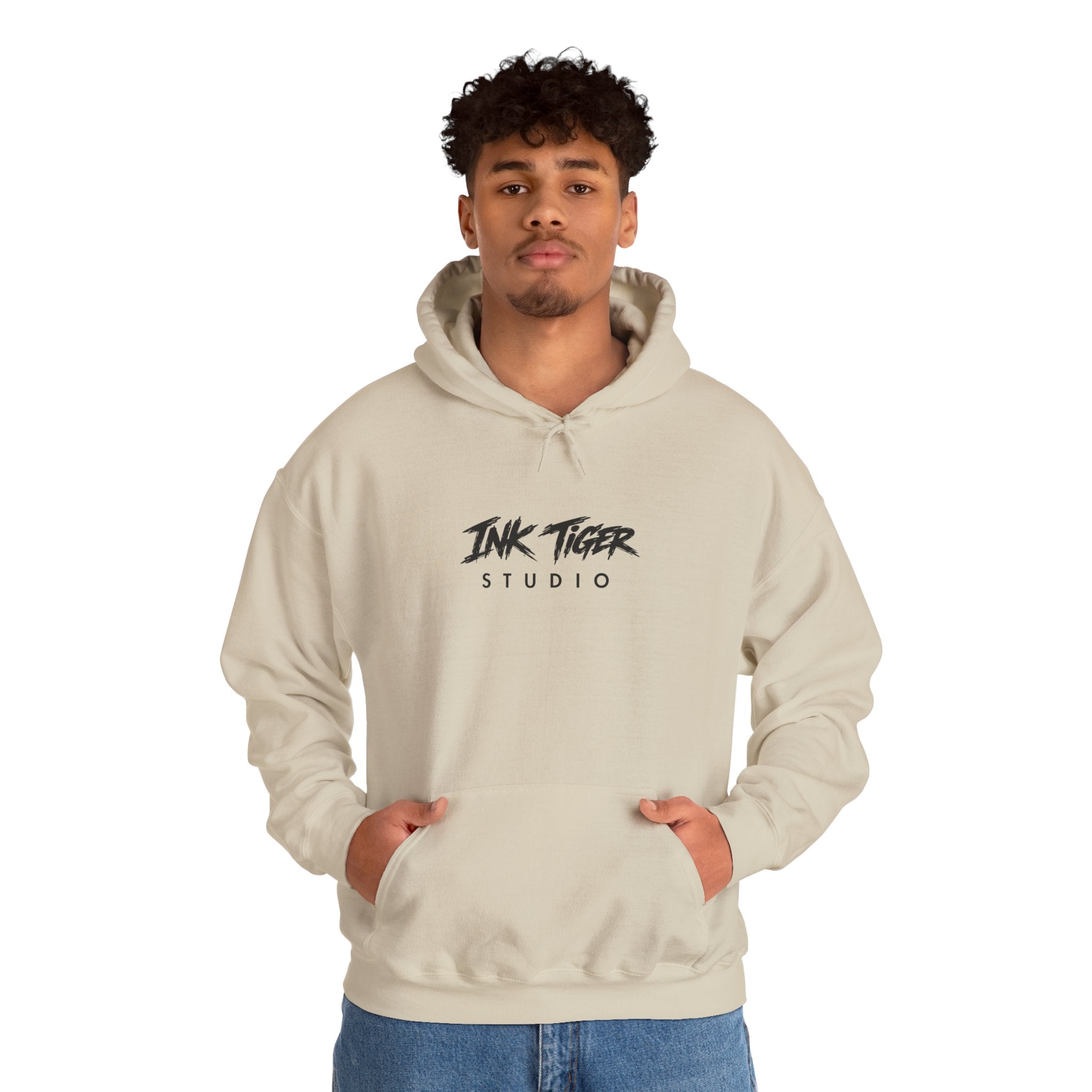 Ink Tiger Studio Hoodie — Tiger Head Graphic Streetwear Sweatshirt