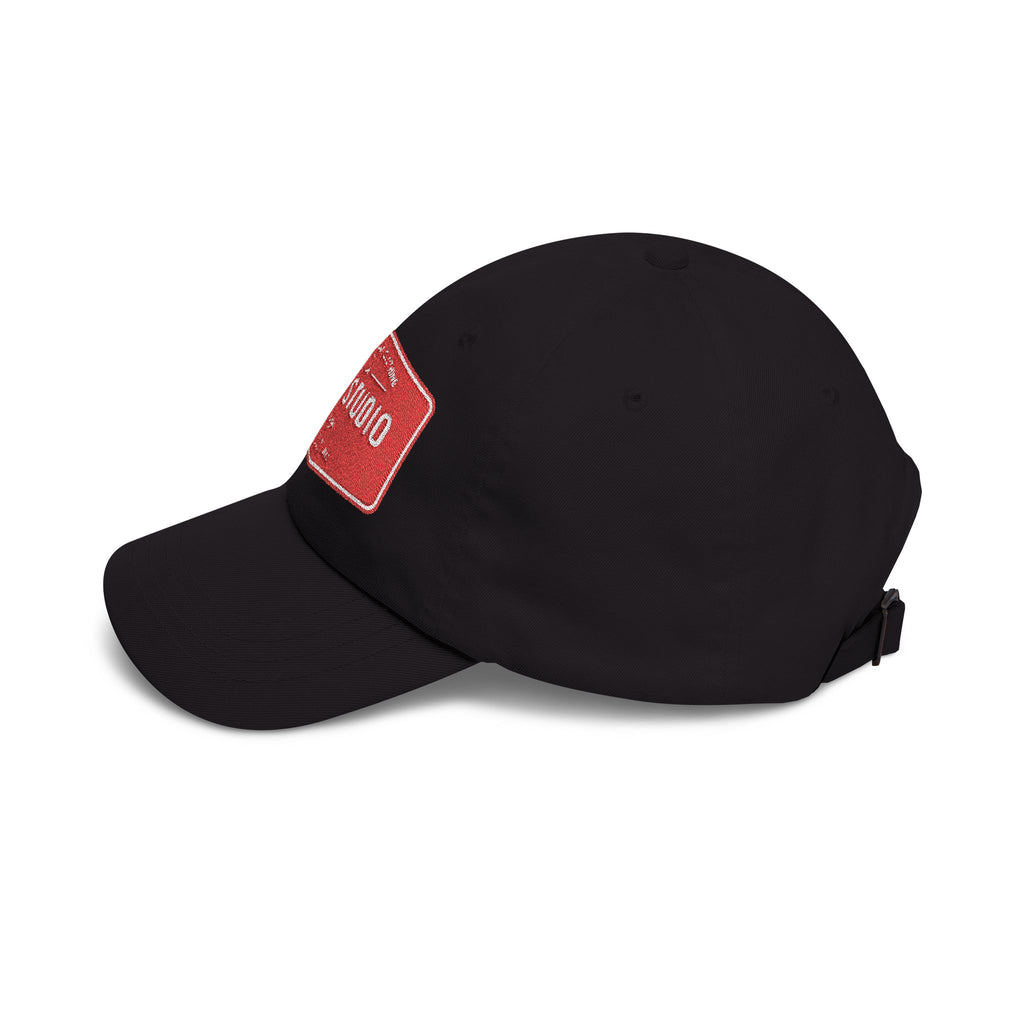Tiger Studio Vintage Patch Dad Cap — Retro Red Logo Baseball Hat
