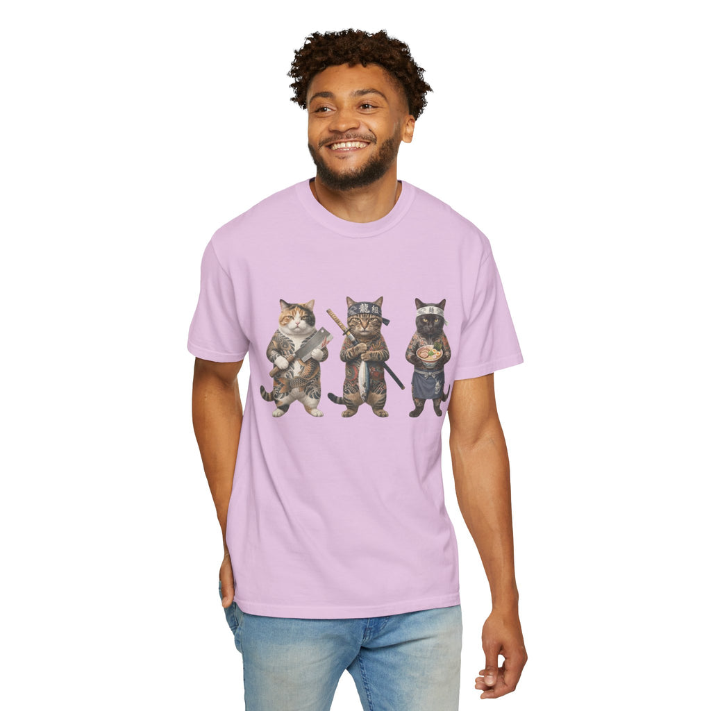 Cat Gang T-Shirt — Trio of Cats Illustration Tee