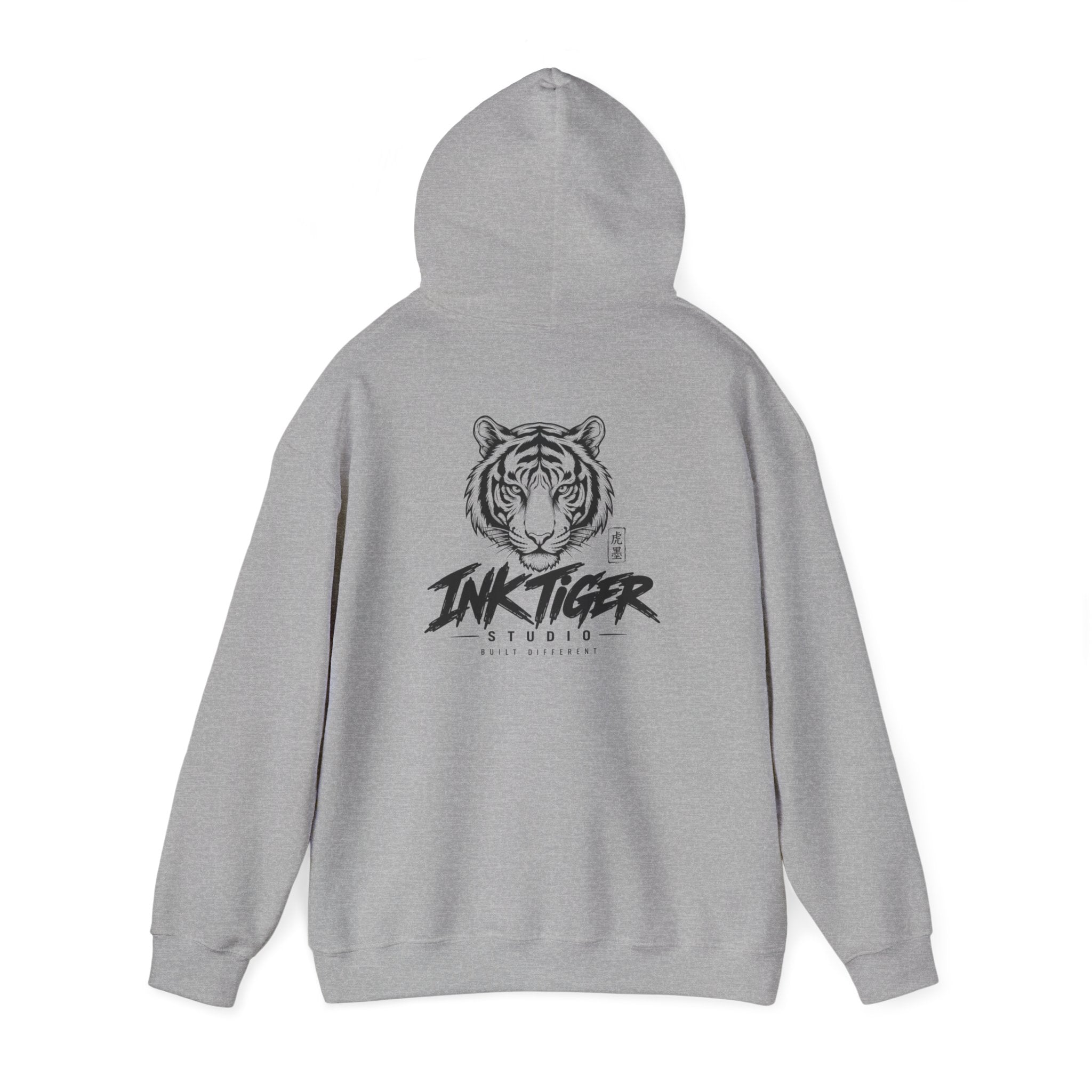 Ink Tiger Studio Hoodie — Tiger Head Graphic Streetwear Sweatshirt