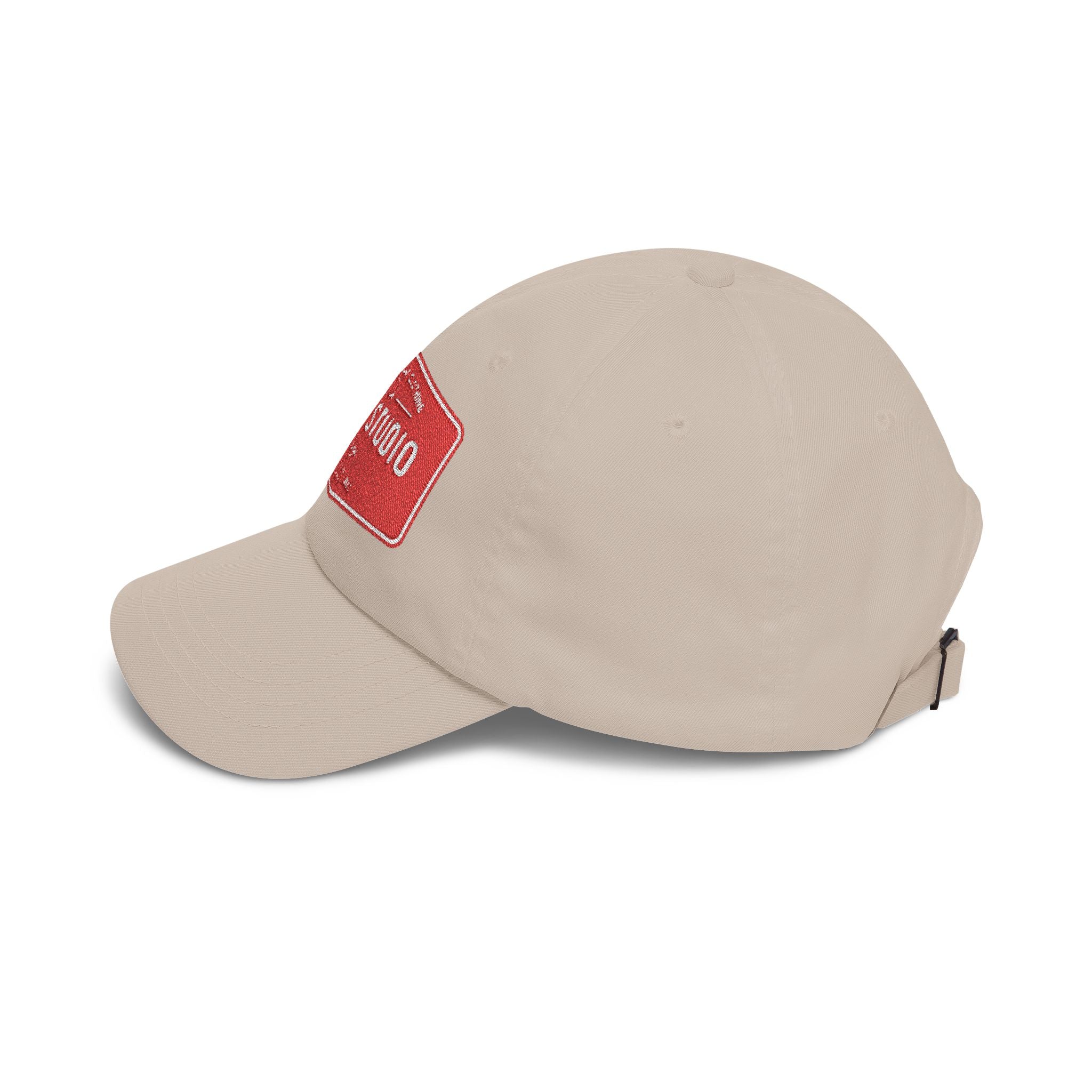 Tiger Studio Vintage Patch Dad Cap — Retro Red Logo Baseball Hat