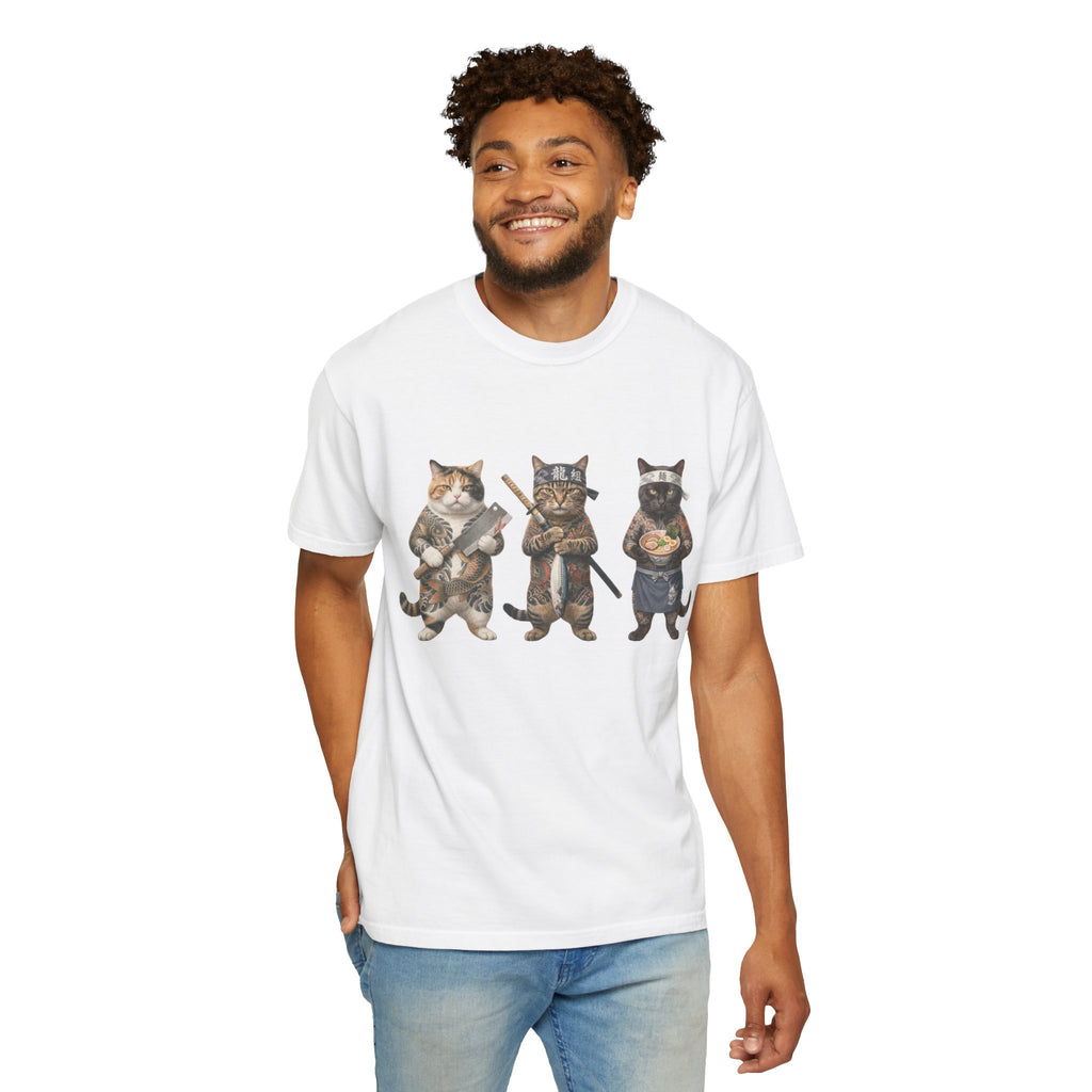 Cat Gang T-Shirt — Trio of Cats Illustration Tee