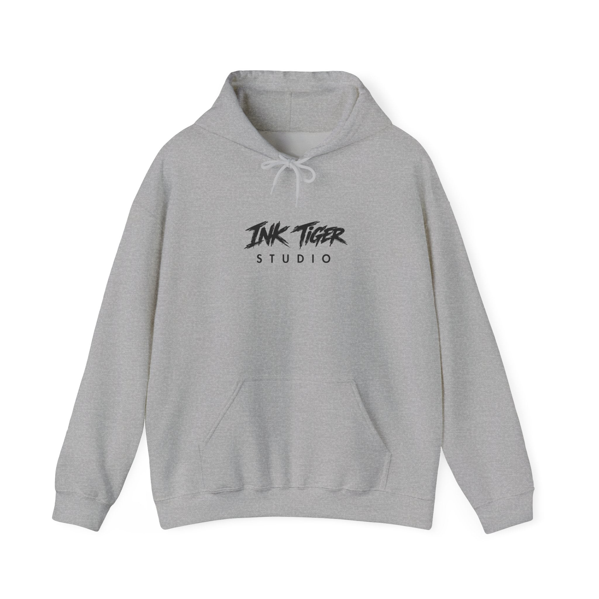 Ink Tiger Studio Hoodie — Tiger Head Graphic Streetwear Sweatshirt
