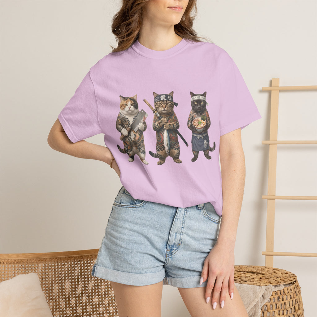 Cat Gang T-Shirt — Trio of Cats Illustration Tee