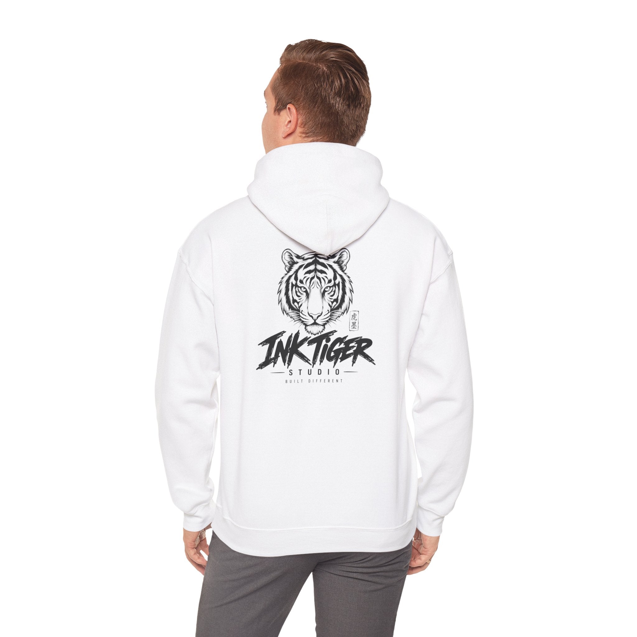 Ink Tiger Studio Hoodie — Tiger Head Graphic Streetwear Sweatshirt