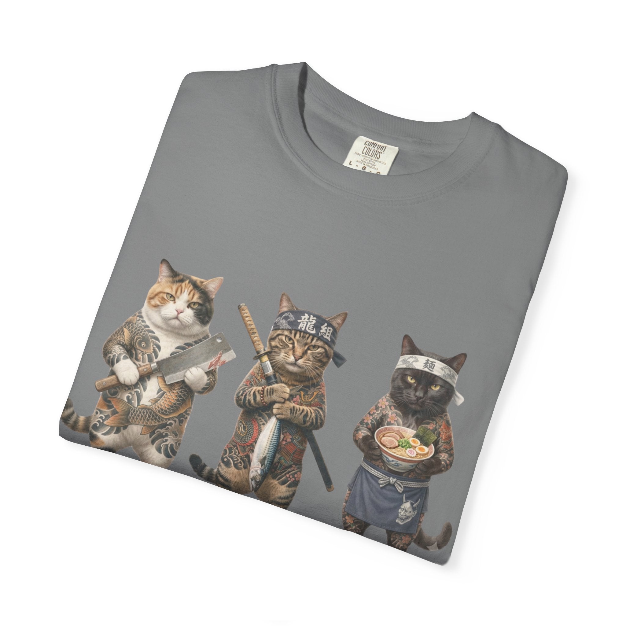 Cat Gang T-Shirt — Trio of Cats Illustration Tee