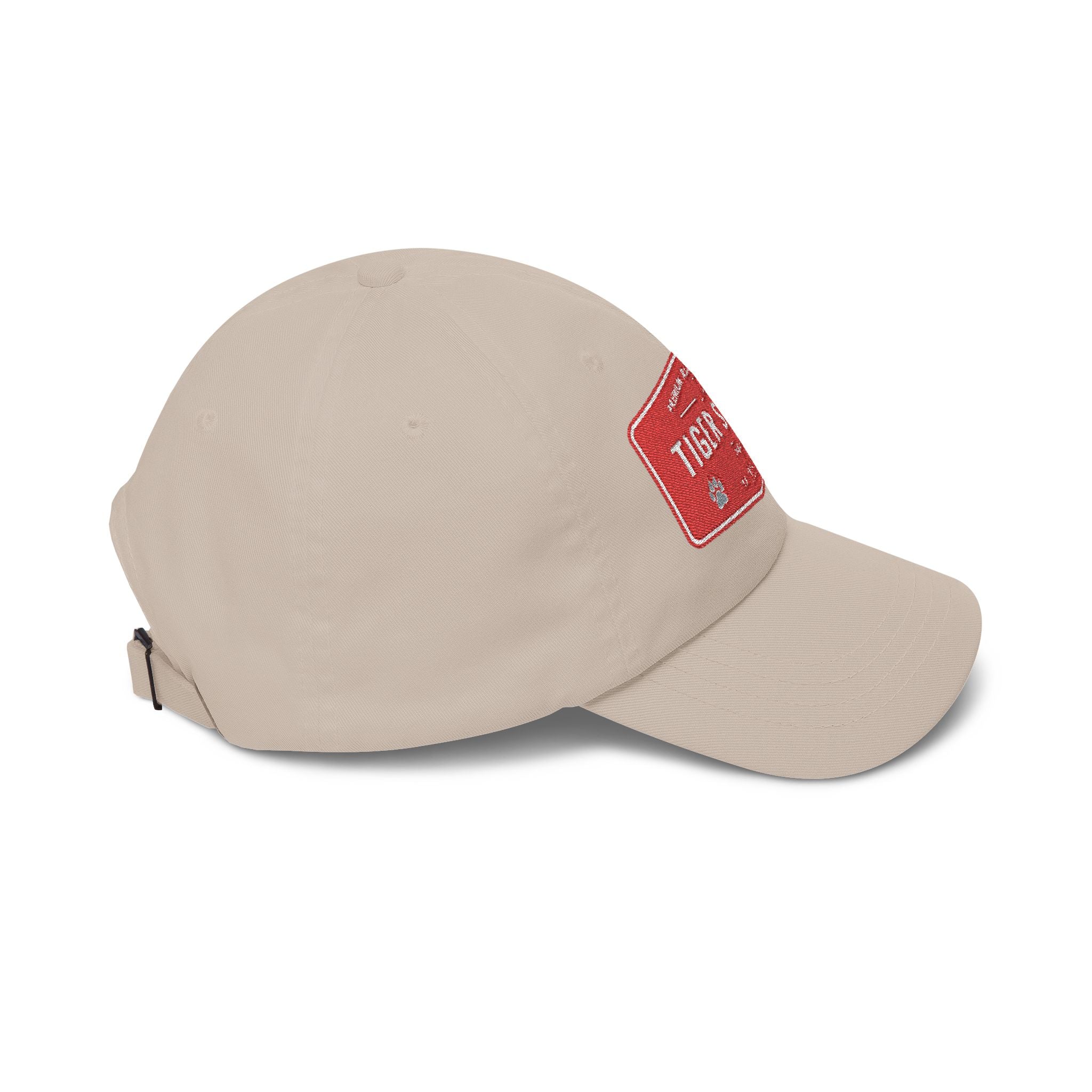 Tiger Studio Vintage Patch Dad Cap — Retro Red Logo Baseball Hat