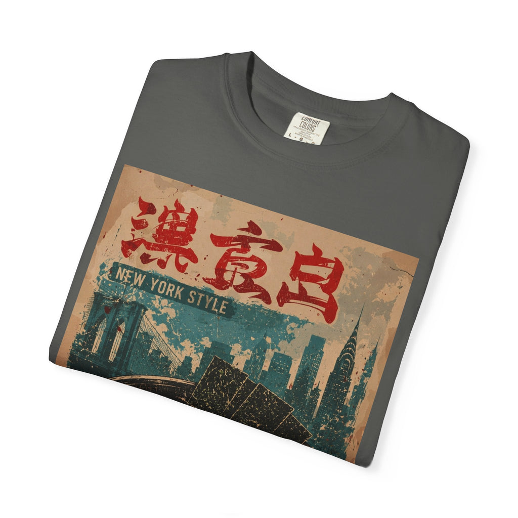 Japanese Block Art Ramen in NYC Vintage Poster T-Shirt