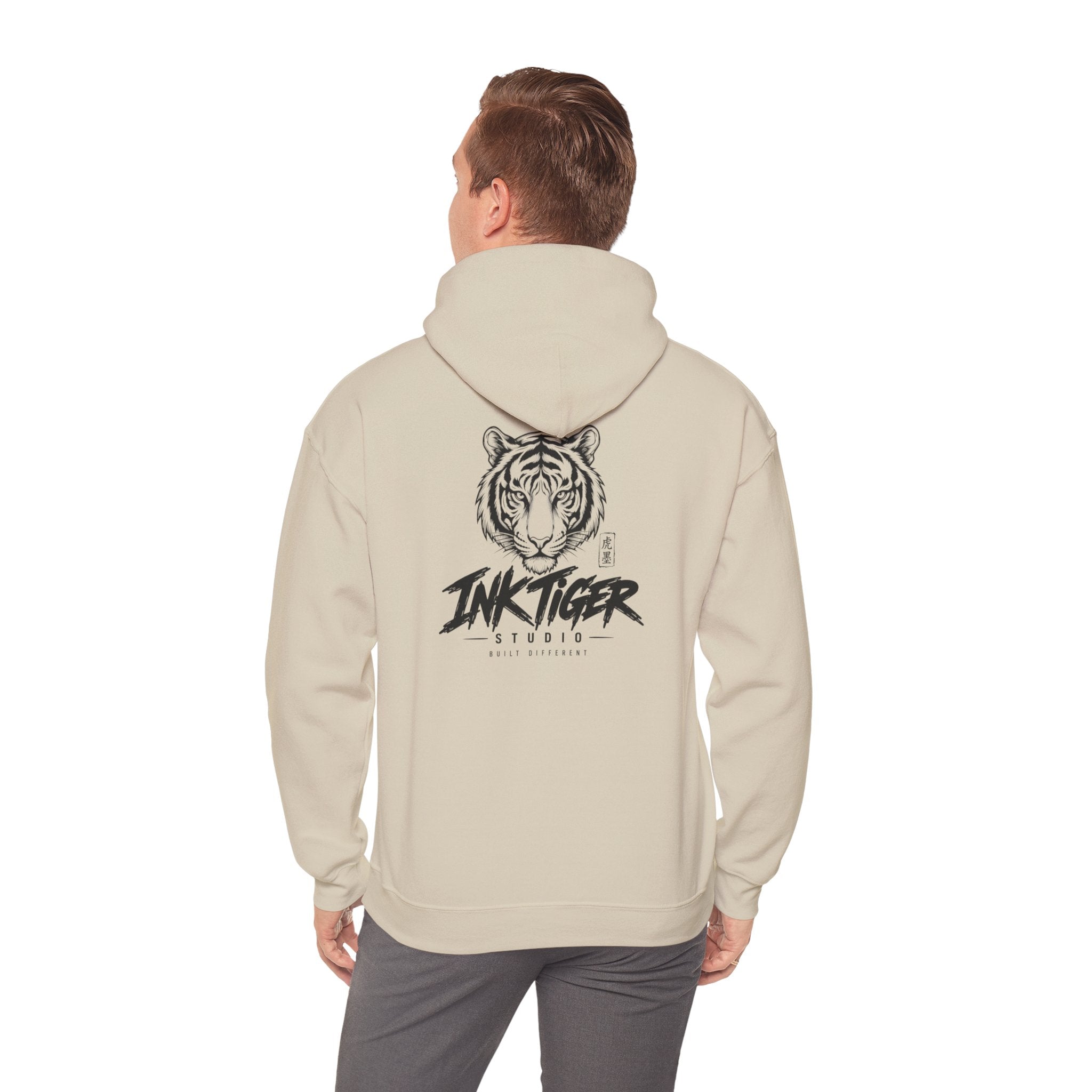 Ink Tiger Studio Hoodie — Tiger Head Graphic Streetwear Sweatshirt