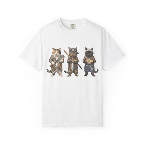 Cat Gang T-Shirt — Trio of Cats Illustration Tee