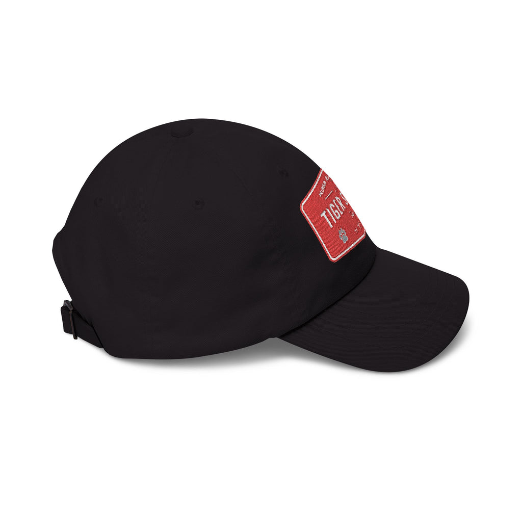 Tiger Studio Vintage Patch Dad Cap — Retro Red Logo Baseball Hat