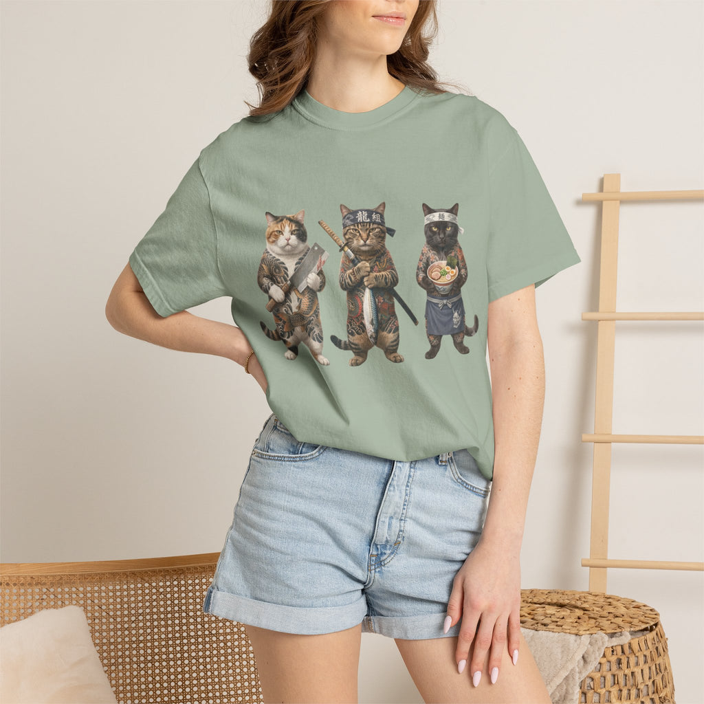 Cat Gang T-Shirt — Trio of Cats Illustration Tee