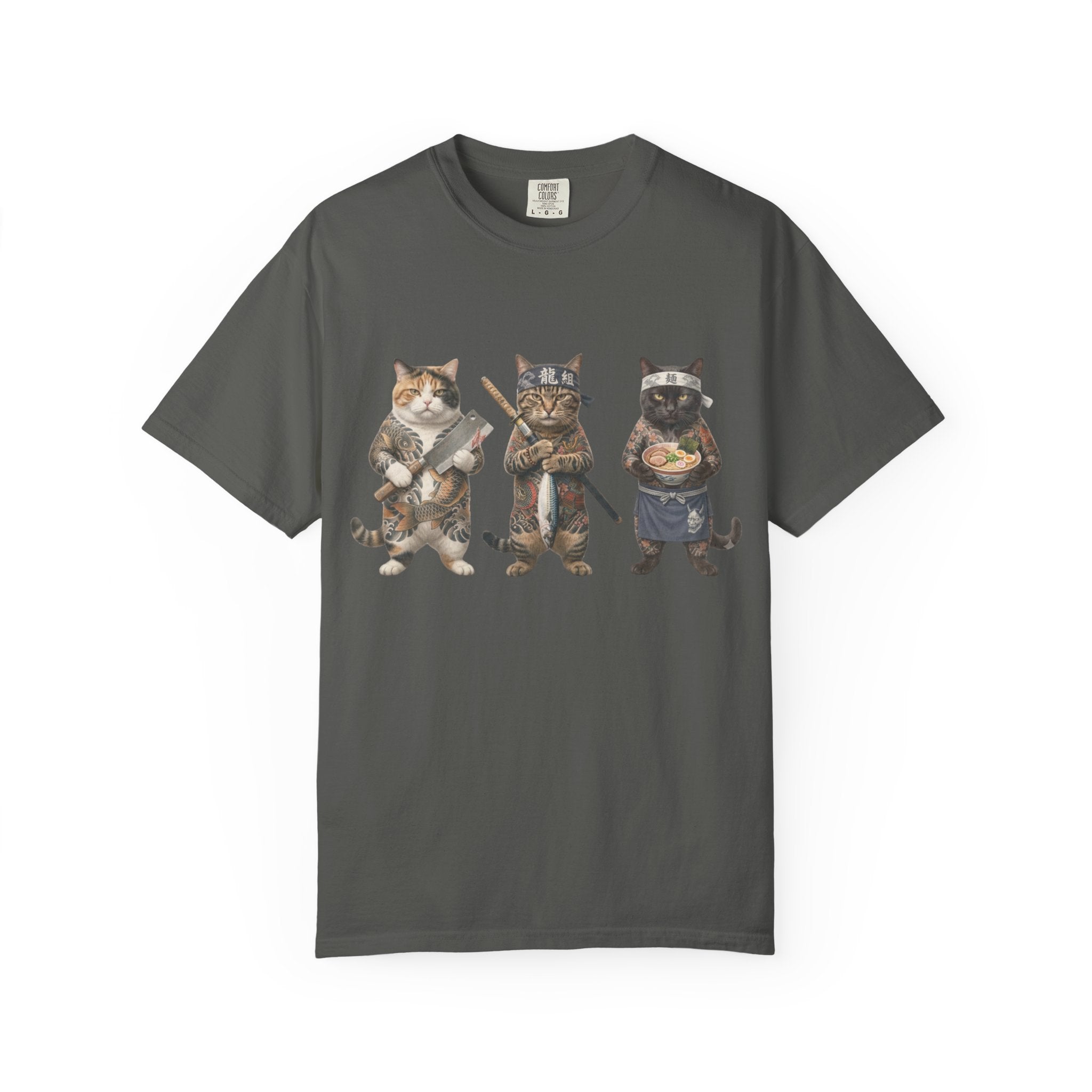Cat Gang T-Shirt — Trio of Cats Illustration Tee