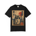 Tokyo Cat Coffee Retro Tee — Cat with Coffee Vintage Japanese Poster T-Shirt