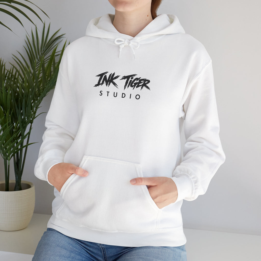 Ink Tiger Studio Hoodie — Tiger Head Graphic Streetwear Sweatshirt