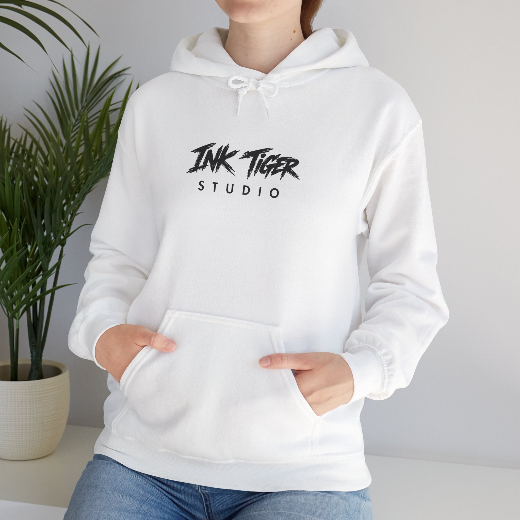 Ink Tiger Studio Hoodie — Tiger Head Graphic Streetwear Sweatshirt