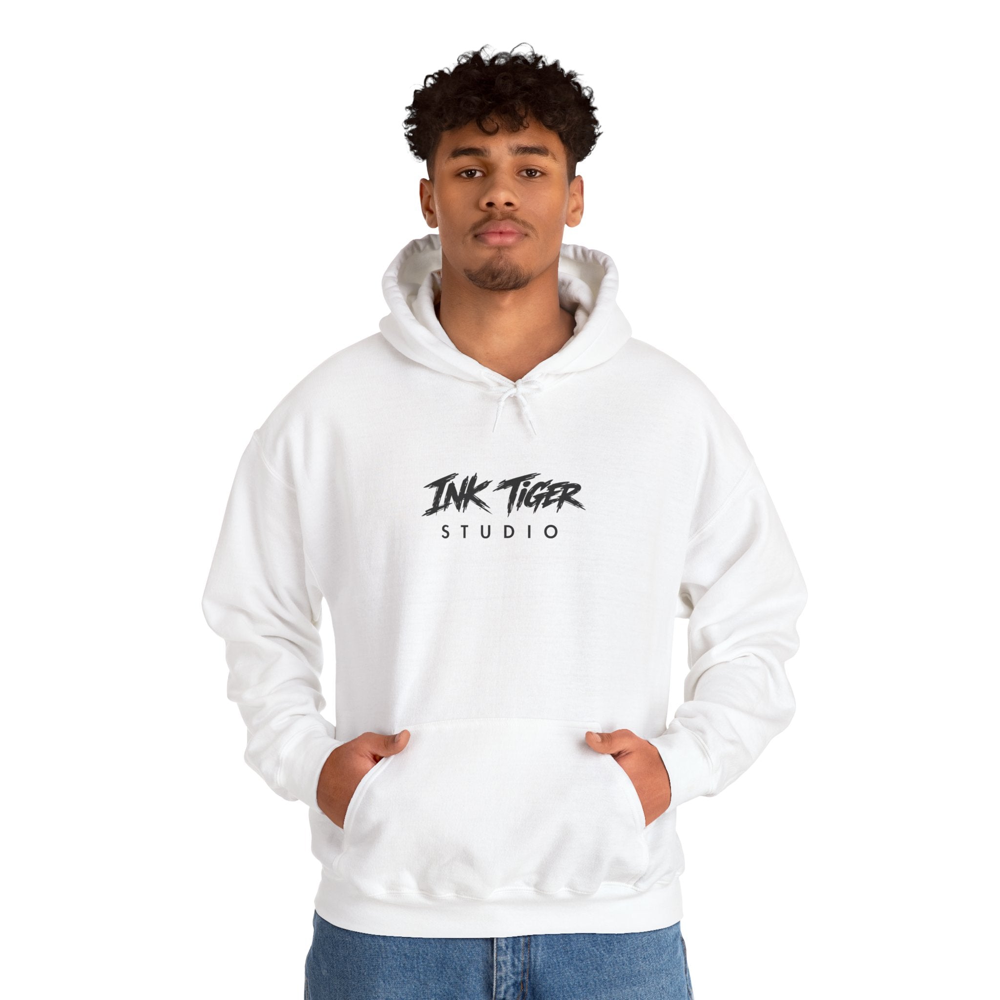 Ink Tiger Studio Hoodie — Tiger Head Graphic Streetwear Sweatshirt