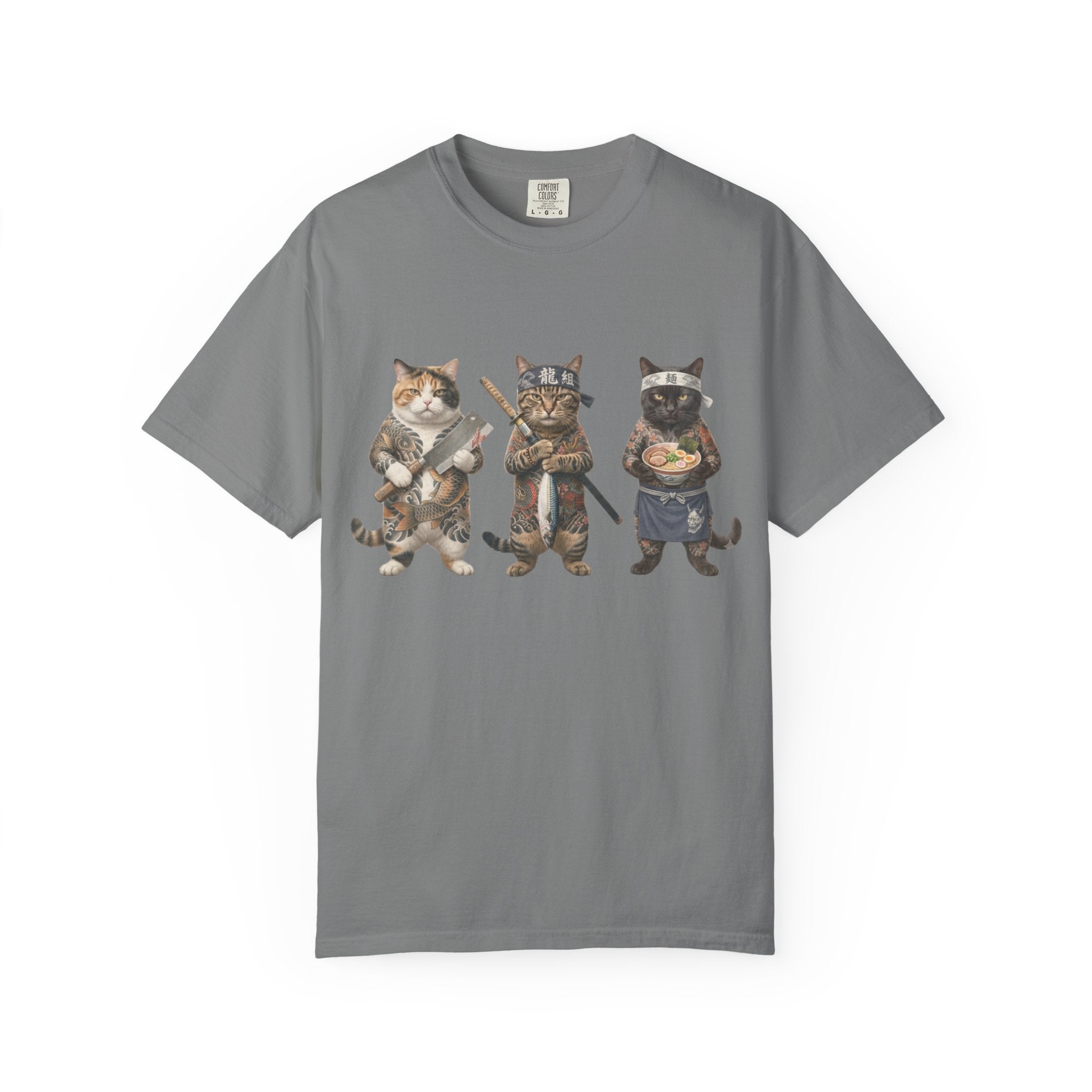 Cat Gang T-Shirt — Trio of Cats Illustration Tee