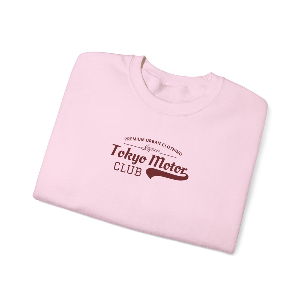 Tokyo Motor Club Crewneck Sweatshirt — Vintage Motorcycle Rider Graphic
