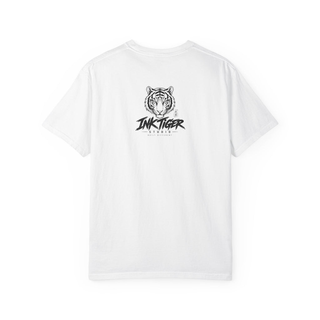 Tattooed Samurai Cat T-Shirt — Ink Tiger Graphic Tee