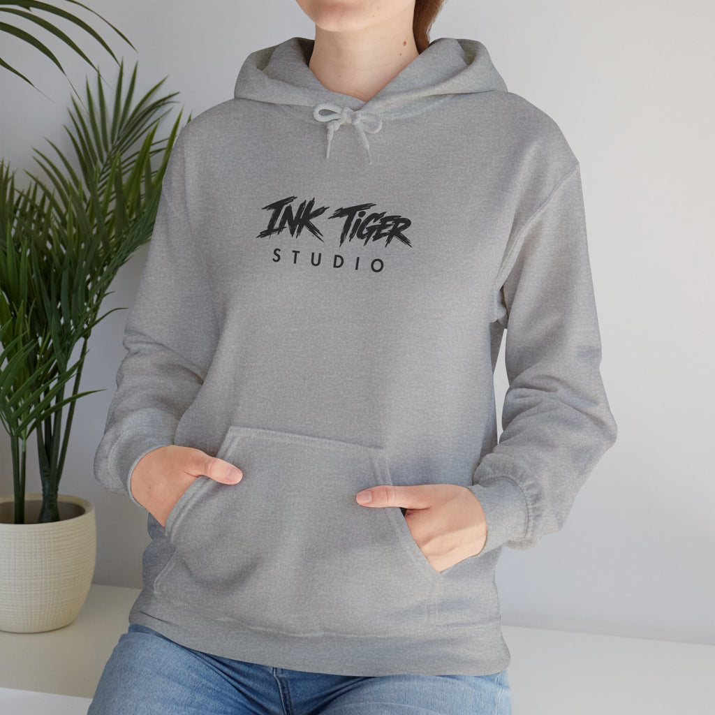 Ink Tiger Studio Hoodie — Tiger Head Graphic Streetwear Sweatshirt