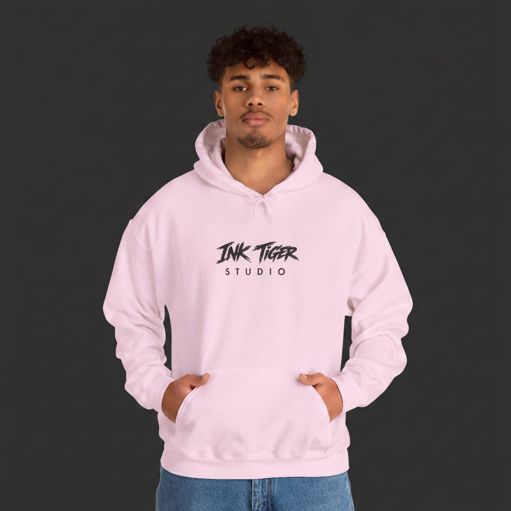 Ink Tiger Studio Hoodie — Tiger Head Graphic Streetwear Sweatshirt