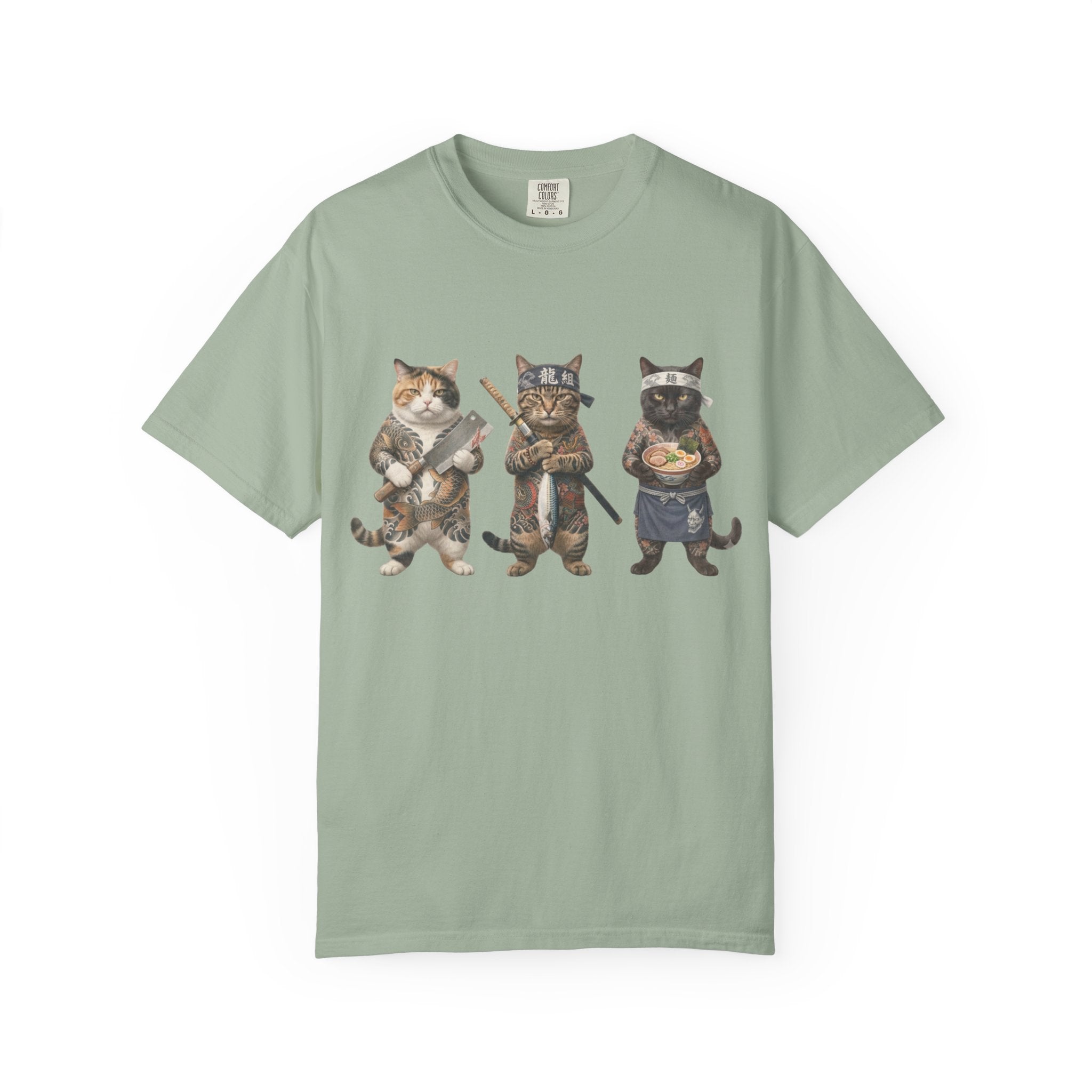 Cat Gang T-Shirt — Trio of Cats Illustration Tee