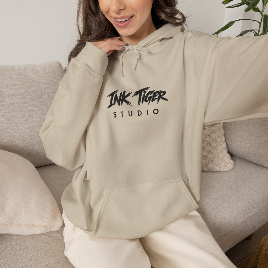 Ink Tiger Studio Hoodie — Tiger Head Graphic Streetwear Sweatshirt